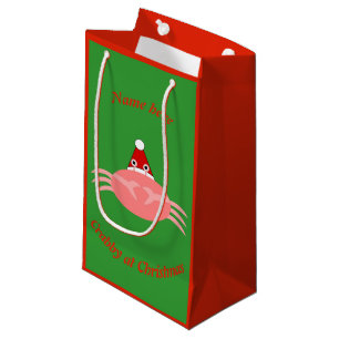 Sacola Para Presentes Pequena Saco feito sob encomenda do presente do caranguejo