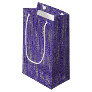 Sacola Para Presentes Pequena Saco listrado Glittery do presente