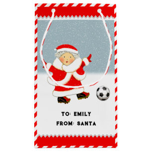 Sacola Para Presentes Pequena Saco Pequeno de Presente de Natal de Futebol Femin