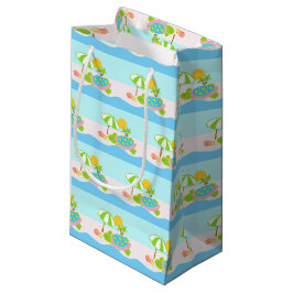Sacola Para Presentes Pequena Saco pequeno do presente do Aqua do rosa da