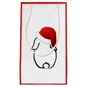 Sacola Para Presentes Pequena Saco pequeno do presente do coelho do papai noel