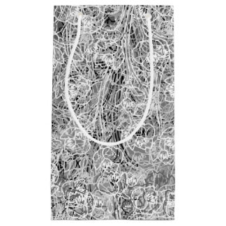 Sacola Para Presentes Pequena Saco preto e branco do presente do impressão