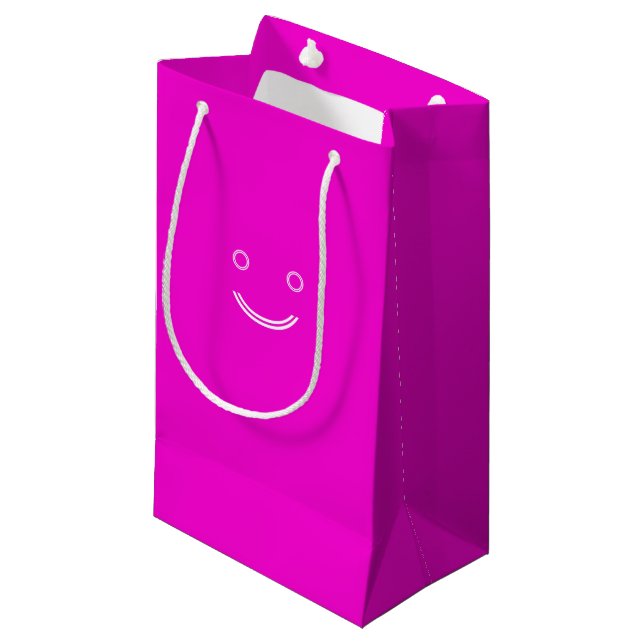 Sacola Para Presentes Pequena Saco rosa (Frente inclinada)
