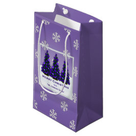 Sacola Para Presentes Pequena Saco roxo personalizado do presente da árvore de