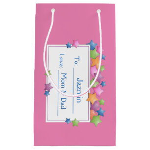 Sacola Para Presentes Pequena Saco Starry Gift com Etiqueta Personalizada