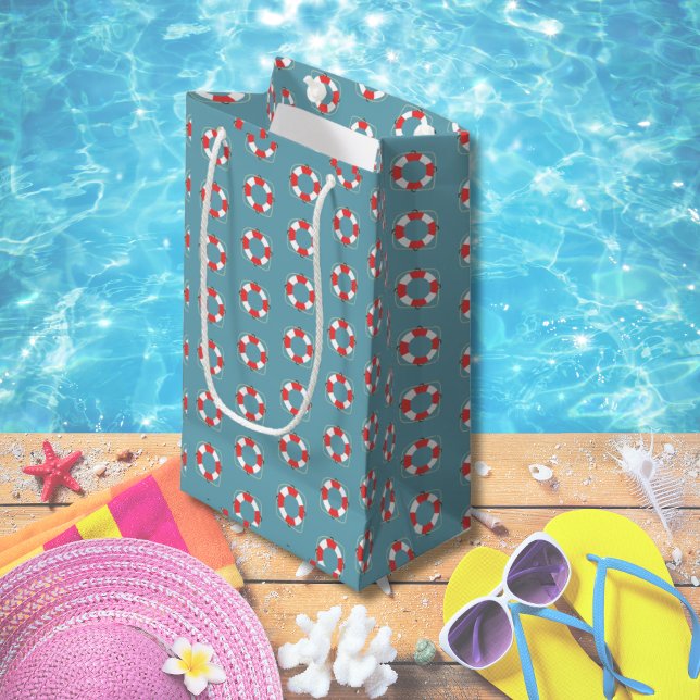 Sacola Para Presentes Pequena Sacos de presente de aniversário da Festa piscina (pool party gift bag for summer birthday)