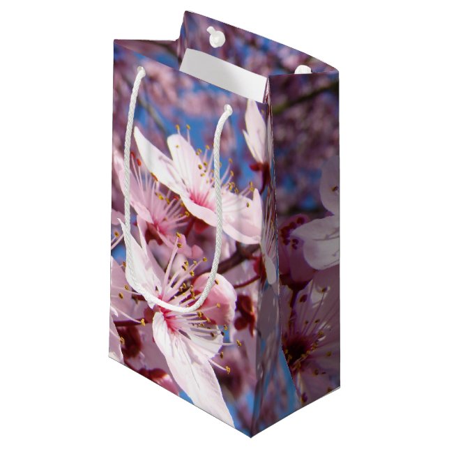 Sacola Para Presentes Pequena Sacos de presente personalizados Flores de Blossom (Frente inclinada)