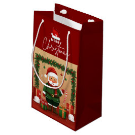 Sacola Para Presentes Pequena sacos de presentes de natal alegre