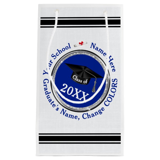 Sacola Para Presentes Pequena Sacos para presentes de graduação personalizados,  (Frente)