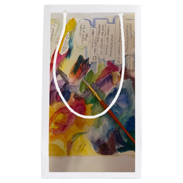 Sacola Para Presentes Pequena Sacos-presentes aquarelas (Frente)