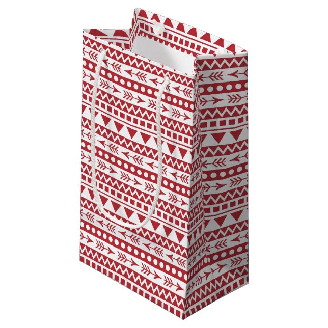 Sacola Para Presentes Pequena Sacos-presentes do padrão Aztec (Frente inclinada)
