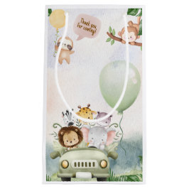 Sacola Para Presentes Pequena Safari Zoo Birthday