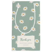 Sage Green Daisy Pattern