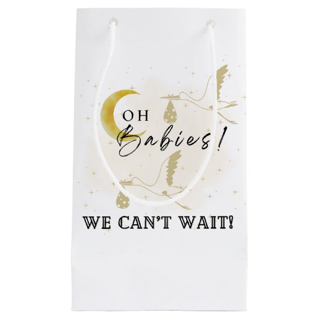 Sacola Para Presentes Pequena Sage Green Gender Revebe Baby Safari (Frente)