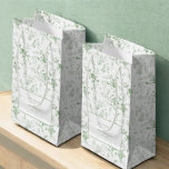 Sacola Para Presentes Pequena Sage Green Toile Classic Vintage Casamento Floral<br><div class="desc">Sage Green Toile Classic Vintage Floral Wedding Bagagens Presentes</div>