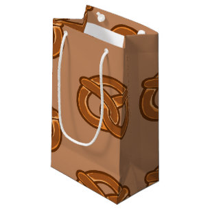 Sacola Para Presentes Pequena Salty Pretzels Amantes de Comida em forma de loop