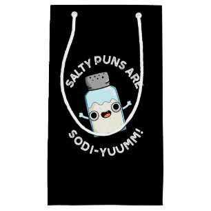 Sacola Para Presentes Pequena Salty Puns São Engraçados Sodi-yummm Sódio Pun Dar