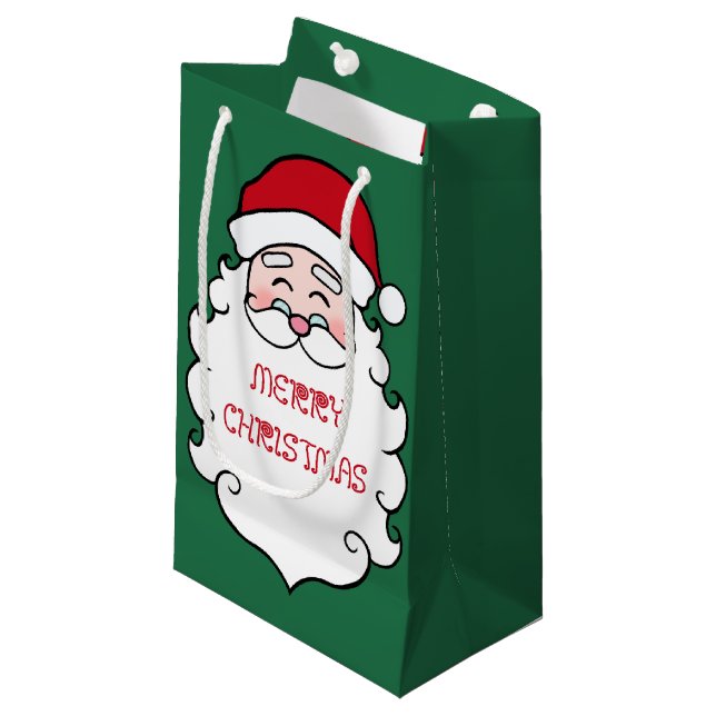 Sacola Para Presentes Pequena Santa Claus Natal Gift Bag (Frente inclinada)