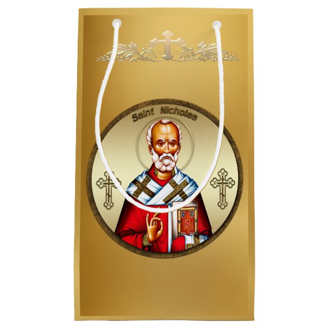 Sacola Para Presentes Pequena São Nicolau (Frente)