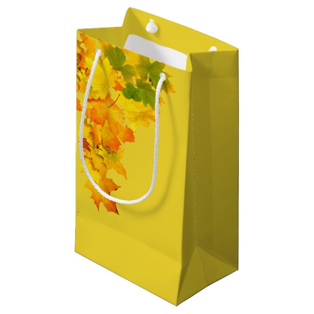 Sacola Para Presentes Pequena saquetas de presentes de outono (Frente inclinada)