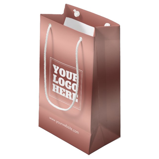 Sacola Para Presentes Pequena Saxônia Dourado Gradiente Empresa Personalizada Lo (Frente inclinada)