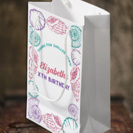 Sacola Para Presentes Pequena Seashell Girls Birthday Gift Bag