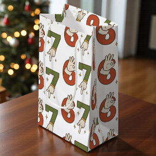 Sacola Para Presentes Pequena Seis Sete 67 6 7 Natal Papai Noel Elfo Meme