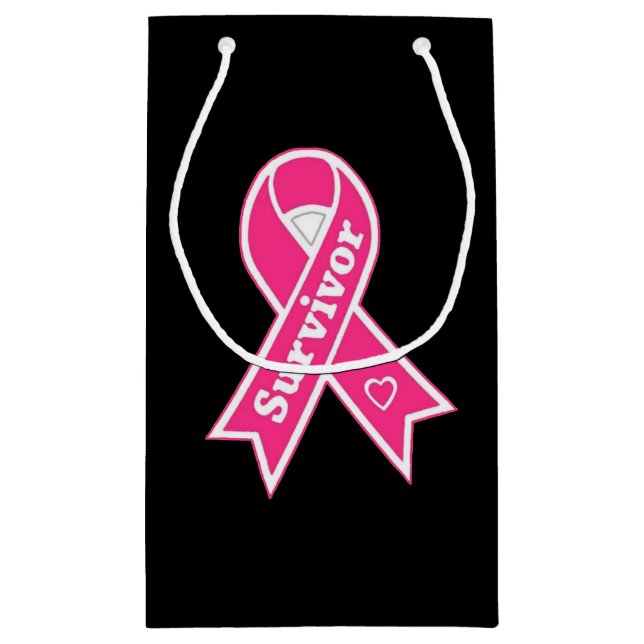 Sacola Para Presentes Pequena Sensibilização do Cancer da Mama (Verso)