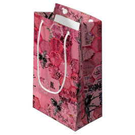 Sacola Para Presentes Pequena Série Burgundy Bee Design Twelve