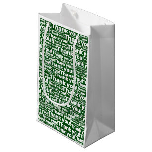 Sacola Para Presentes Pequena Serviço de Cuidados Lançados Brancos Verdes - Obri