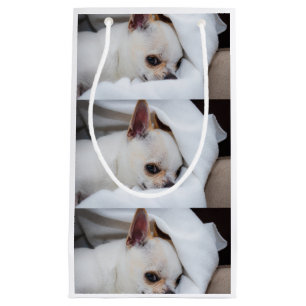 Sacola Para Presentes Pequena Seu cachorro de estimação, foto personalizada, pad