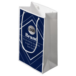 Sacola Para Presentes Pequena Seu Logotipo e Design Moderno Personalizável | Azu