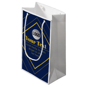Sacola Para Presentes Pequena Seu logotipo e modelo de design personalizável