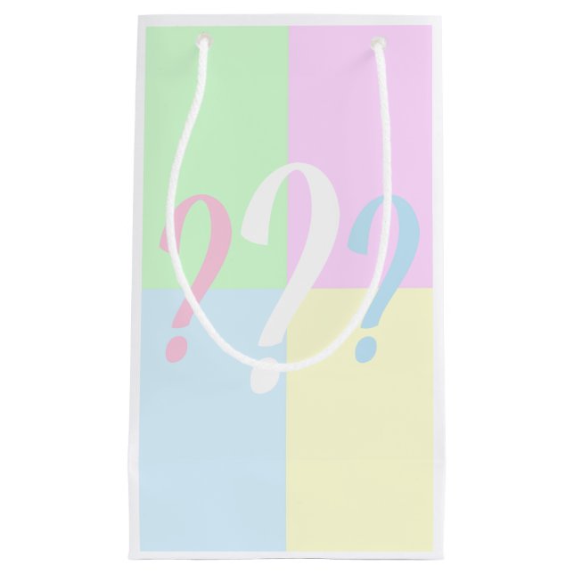 Sacola Para Presentes Pequena Sexo revela ponto de interrogação (Frente)