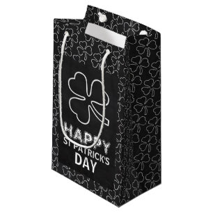 Sacola Para Presentes Pequena Shamrock Chalkboard, Dia de São Patrício