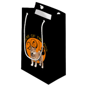 Sacola Para Presentes Pequena Shiba inu Year of the Dog 2018 Small Gift Bag