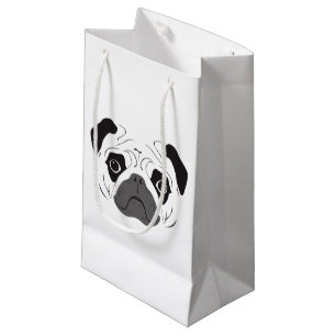 Sacola Para Presentes Pequena Silhueta de rosto