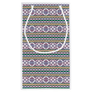 Sacola Para Presentes Pequena Símbolo antigo multicolorido tribal design de art