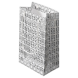 Sacola Para Presentes Pequena Símbolos originais design preto e branco Domino