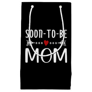 Sacola Para Presentes Pequena Simples Dia de as mães de mamãe em breve Saco P