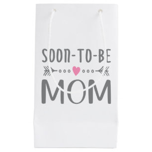 Sacola Para Presentes Pequena Simples Dia de as mães de mamãe em breve Saco P