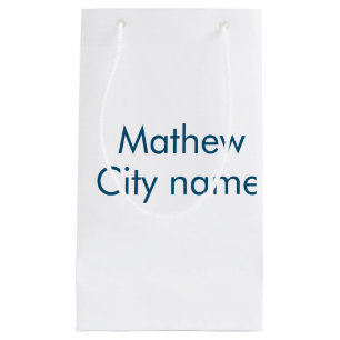 Sacola Para Presentes Pequena simples letra inicial monograma adicionar sua letr