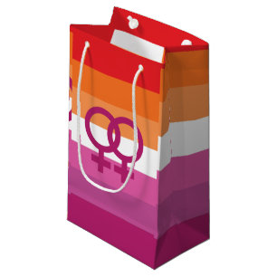 Sacola Para Presentes Pequena Sinalizador do Orgulho Lésbico WLW