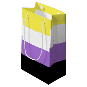 Sacola Para Presentes Pequena Sinalizador do Orgulho Não Binário