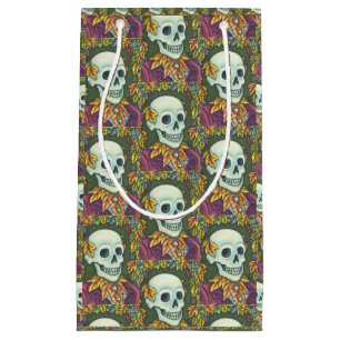 SACOLA PARA PRESENTES PEQUENA SKELETON GOTIC GENTLEMAN SKULL HALLOWEEN GIFT BAG
