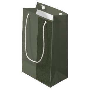 Sacola Para Presentes Pequena Slim Panel Moss Green Gift Bag - Personalizável