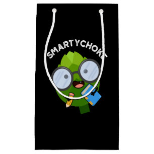 Sacola Para Presentes Pequena Smartychoke Funny Artichoke Pun Dark BG
