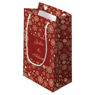 Sacola Para Presentes Pequena Snowflakes Gift Bag