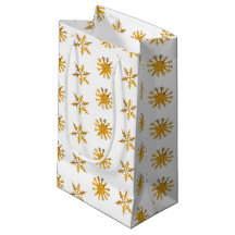 Snowflakes ouro Sag Personalizado - Pequeno, brilh