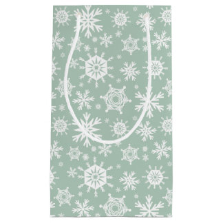 Sacola Para Presentes Pequena Snowy Mint